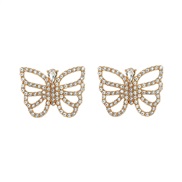 ( Gold)earrings super Rhinestone butterfly earrings occidental style Earring lady trend elegant bride