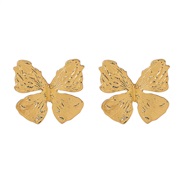 ( Gold) retro high butterfly necklace  samll brief temperament romantic Metal wind ear stud