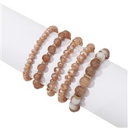 ( champagne)occidental style Bohemia wind beads  fashionins color bracelet set