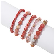 ( orange)occidental style Bohemia wind beads  fashionins color bracelet set