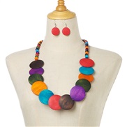 ( Color)Africa customs beads sweater chain brief necklace earrings setnecklace