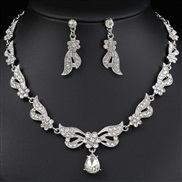 ( White K)occidental style bride necklace set high-end crystal diamond banquet collocation