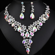 (AB)occidental style necklace earrings set high three bride