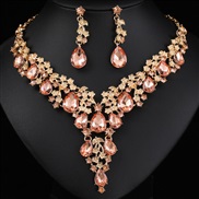 occidental style necklace earrings set high three bride