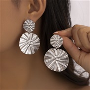 ( 1  White k 3285)occidental styleins wind heart-shaped pendant ear stud  creative Metal Shells Earringearrings