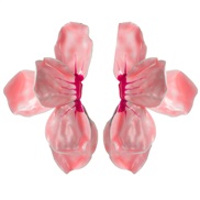 ( Pink)Korean style summer fashion enamel petal earrings gradual change three-dimensional petal sweet exaggerating temp