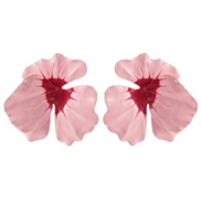 ( Pink)Korean style sweet temperament small fresh woman exaggerating flowers earrings fashion brief trend samll Earring