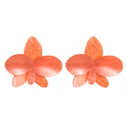 ( Tangerine)Acetate sheet exaggerating wind flowers earrings woman fresh high all-Purpose Earring woman