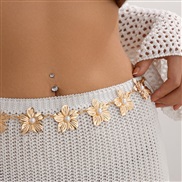 ( 2  Gold 1656)occidental style wind starfish chainbody chain imitate Pearl flowers chain