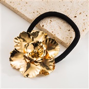 ( Gold  Flower)brief temperament circle Alloy flowers wind Ladies rope all-Purpose fashion