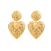 ( Gold) occidental style exaggerating wind earrings Korea fashion all-Purpose love earring Earring