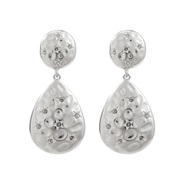 ( Silver) occidental style drop pendant Earring