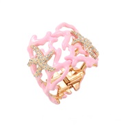 ( Pink) occidental style starfish bangle personality atmospheric exaggerating bangle fashion Irregular hollow