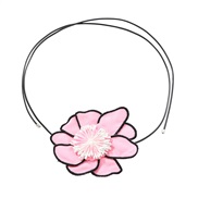 ( Pink)lovely handmade color flower pendant necklace occidental style retro classic flowers necklace