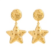 ( Gold) gilded color star fashion personality earrings