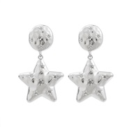 ( Silver) gilded color star fashion personality earrings