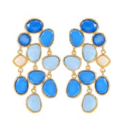 ( blue)fashion color Bohemian style retro style occidental style handmade earrings