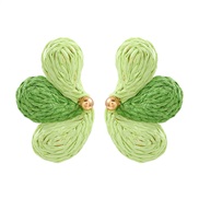 ( green) handmade weave butterfly wings earrings fashion fresh wind color wings Earring