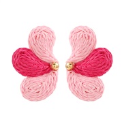 ( rose Red) handmade weave butterfly wings earrings fashion fresh wind color wings Earring