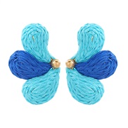 ( blue) handmade weave butterfly wings earrings fashion fresh wind color wings Earring