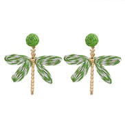 ( green) Bohemia creative small fresh earrings handmade establishment personality wind ear stud