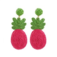 ( rose Red)Bohemia earrings Round ear stud summer day earrings earring Earring woman