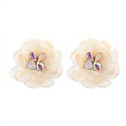 multicolor wind flowers diamond earrings sweet woman ear stud samll sweet woman Earring