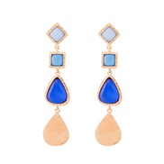 (57786 BU) trend Irregular resin drop earring fashion samll personality splice Earring