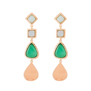 (57786 GN) trend Irregular resin drop earring fashion samll personality splice Earring