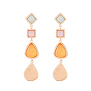 (57786 MT) trend Irregular resin drop earring fashion samll personality splice Earring