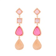 (57786 PK) trend Irregular resin drop earring fashion samll personality splice Earring