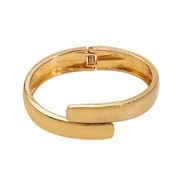 ( Gold) occidental style frosting opening bangle  fashion fashion geometry surface Double circle