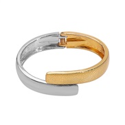 ( Gold+ White k) occidental style frosting opening bangle  fashion fashion geometry surface Double circle