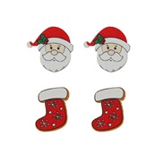 occidental style fashion christmas day ear stud set day Santa Claus lady