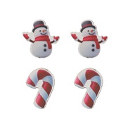 occidental style fashion christmas day ear stud set day Santa Claus lady