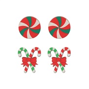 occidental style fashion christmas day ear stud set day Santa Claus lady