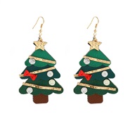 occidental style christmas series Earring diamond christmas tree snowflake christmas day ear stud earrings