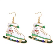 ( white)occidental style christmas creative earrings  unique snowflake lovely bow personality Earring