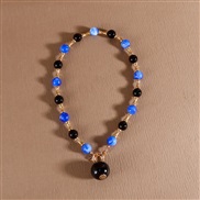 ( blue)occidental style  temperament fashion beadsnecklace imitate Pearl short style necklace