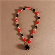 ( red)occidental style  temperament fashion beadsnecklace imitate Pearl short style necklace