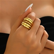 (JZ1227)geometry Korean style Korean wind circle ring woman personality multilayer Irregular