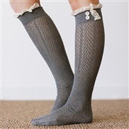 occidental style women socks  long tube lace flower Knees socks  fashion lady hollow sock  socks