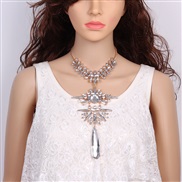 occidental style  exaggerating fashion fully-jewelled necklace  geometry pendant necklace  woman