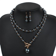 occidental style fashion glass necklace surround chain multicolor long style sweater chain necklace